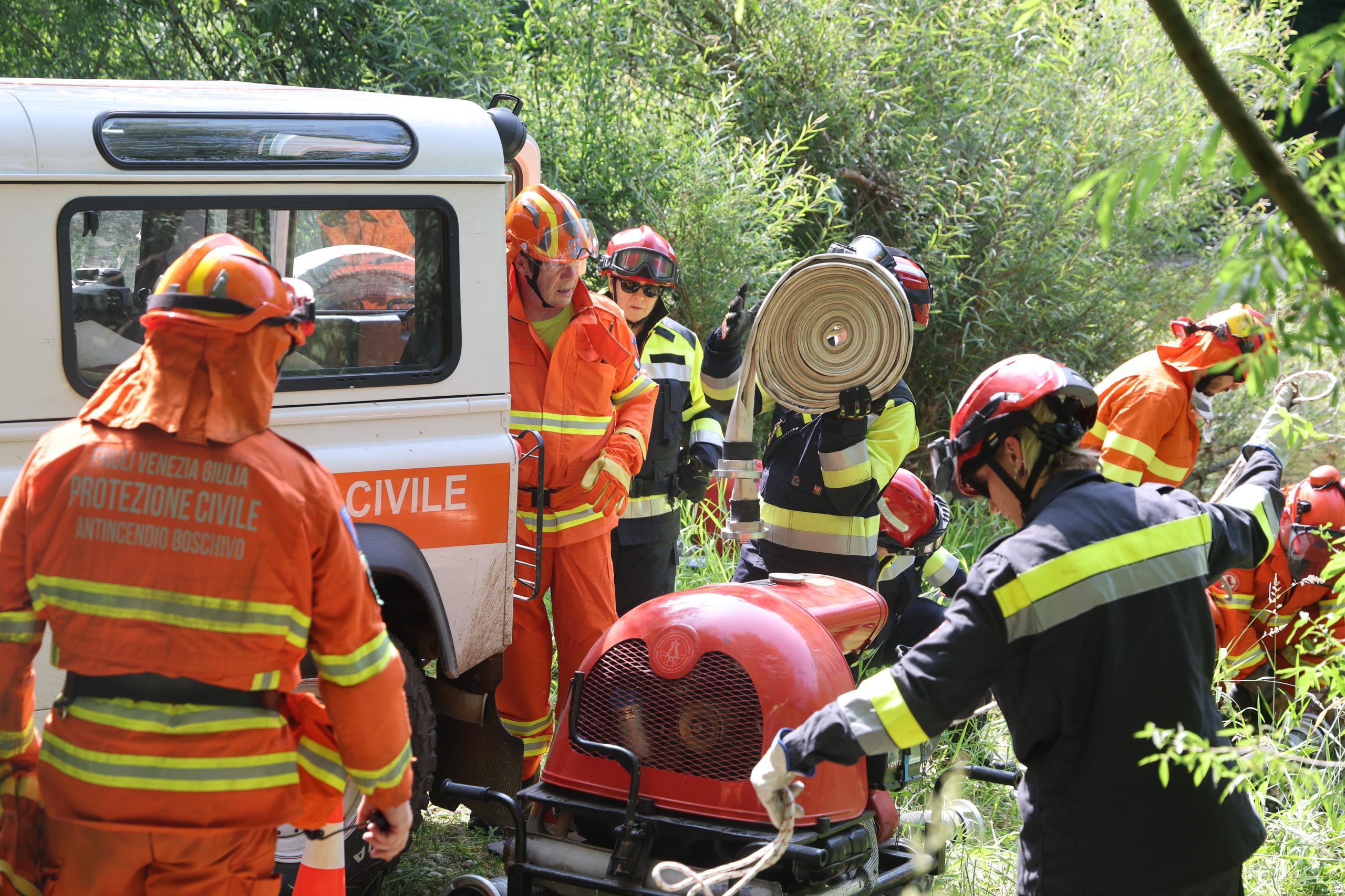 Simulazione di incendio boschivo (foto: Bumbaca GECT-GO)